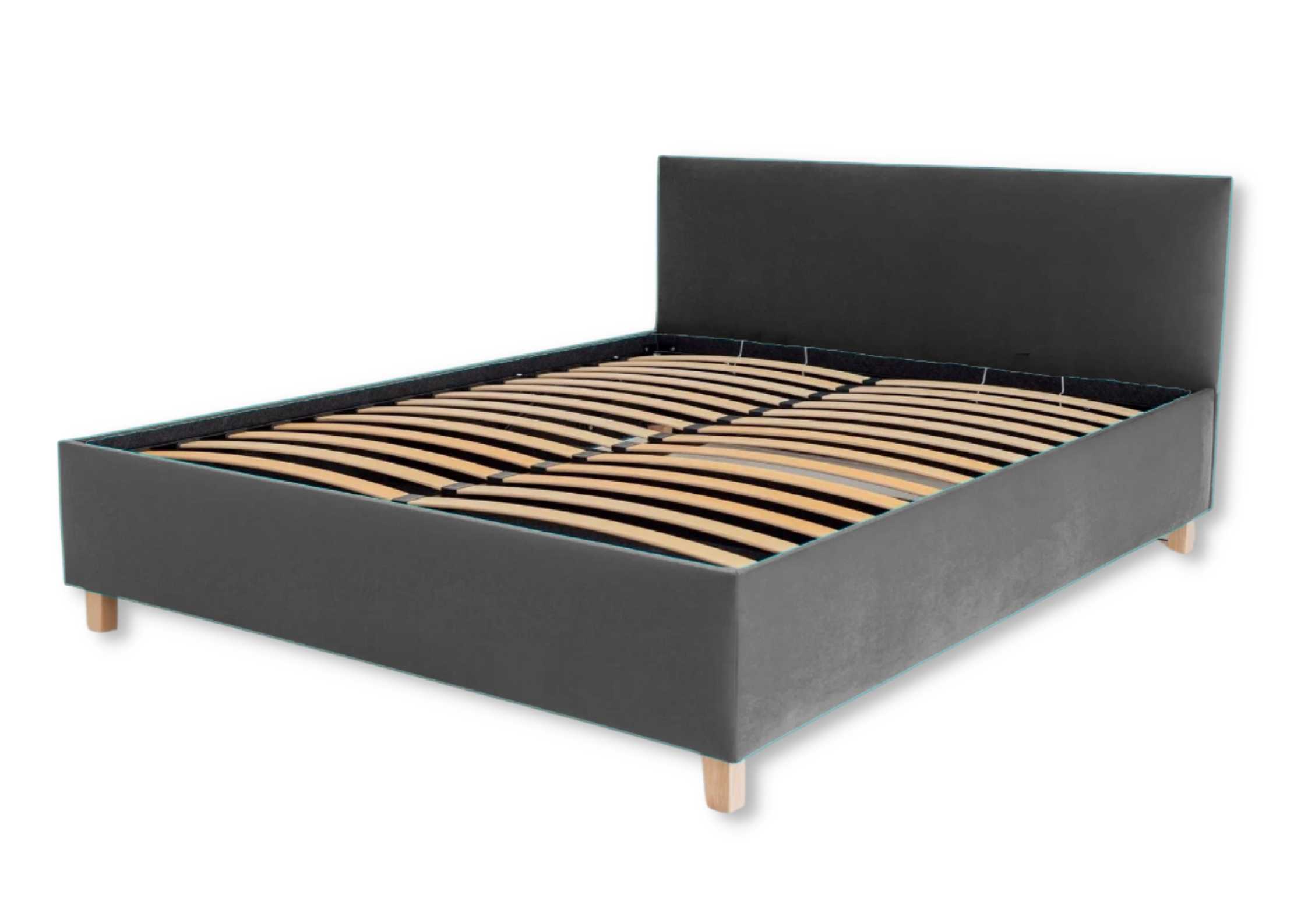 Grafitowe łózko 160x200cm